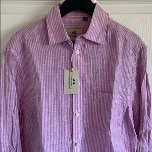 Report Collection Men's Pink and White Casual Shirt